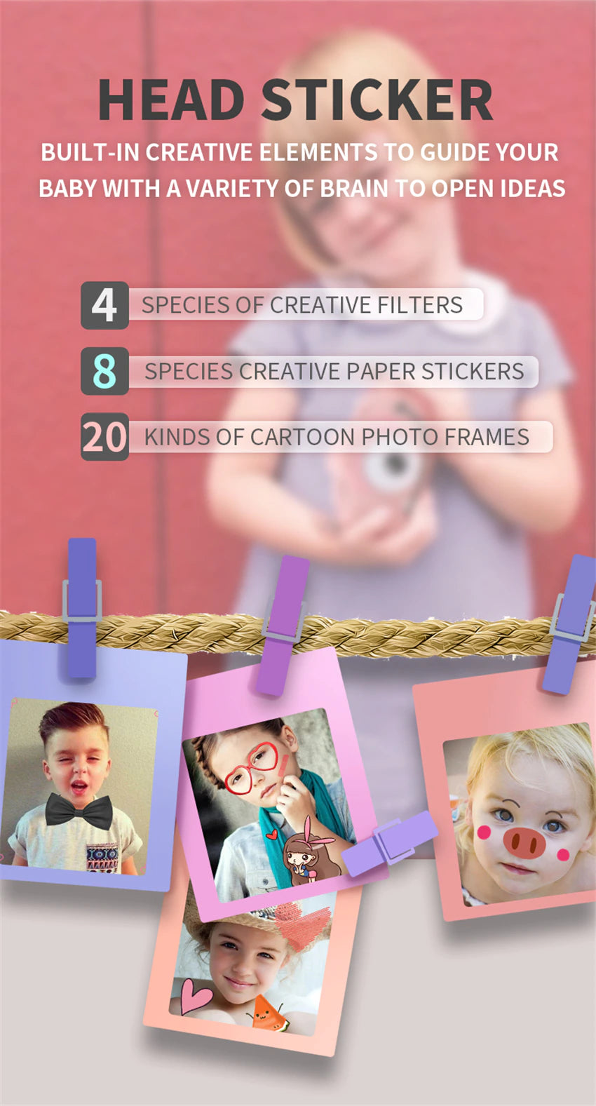 Mini Camera Kids Digital Camera Cat Toy HD Camera for Kids