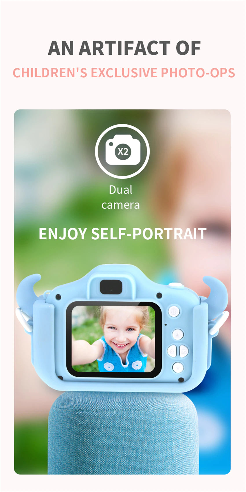 Mini Camera Kids Digital Camera Cat Toy HD Camera for Kids